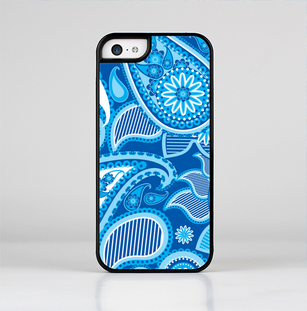The Vibrant Blue Paisley Design Skin-Sert Case for the Apple iPhone 5c