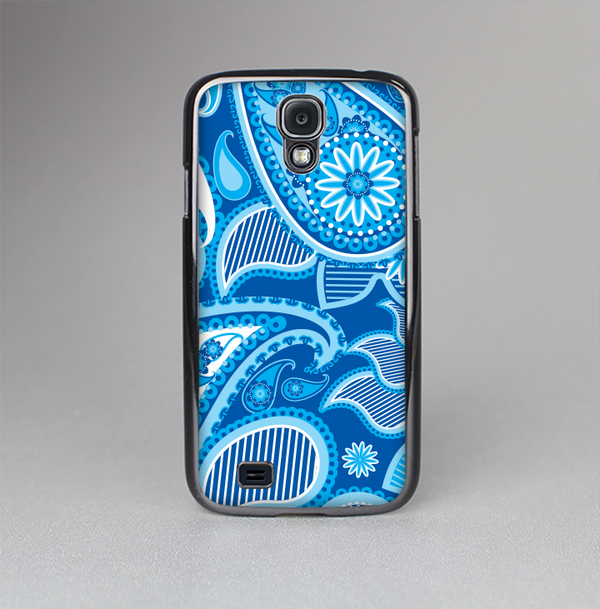 The Vibrant Blue Paisley Design Skin-Sert Case for the Samsung Galaxy S4