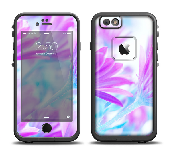 The Vibrant Blue & Purple Flower Field Apple iPhone 6 LifeProof Fre Case Skin Set