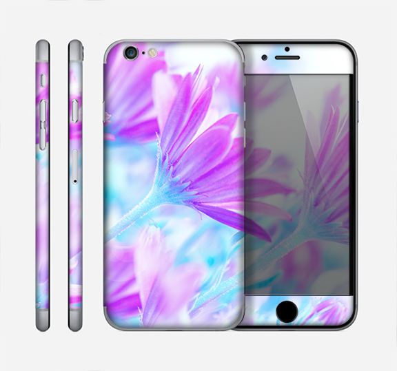 The Vibrant Blue & Purple Flower Field Skin for the Apple iPhone 6