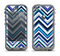 The Vibrant Blue Sharp Chevron Apple iPhone 5c LifeProof Nuud Case Skin Set