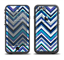 The Vibrant Blue Sharp Chevron Apple iPhone 6/6s LifeProof Fre Case Skin Set