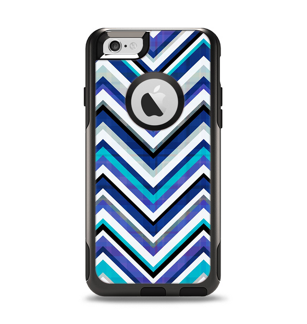 The Vibrant Blue Sharp Chevron Apple iPhone 6 Otterbox Commuter Case Skin Set