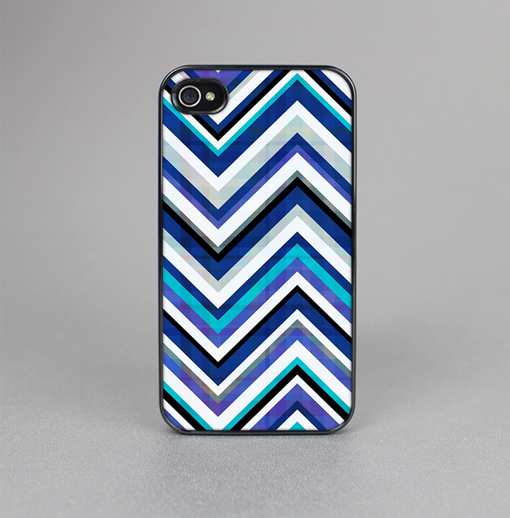 The Vibrant Blue Sharp Chevron Skin-Sert for the Apple iPhone 4-4s Skin-Sert Case