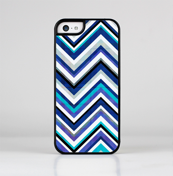 The Vibrant Blue Sharp Chevron Skin-Sert Case for the Apple iPhone 5c