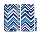 The Vibrant Blue Sharp Chevron Sectioned Skin Series for the Apple iPhone 6s Plus