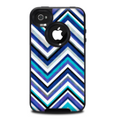 The Vibrant Blue Sharp Chevron Skin for the iPhone 4-4s OtterBox Commuter Case