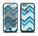 The Vibrant Blue Vintage Chevron V3 Apple iPhone 6/6s LifeProof Fre Case Skin Set