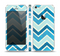The Vibrant Blue Vintage Chevron V3 Skin Set for the Apple iPhone 5