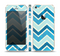 The Vibrant Blue Vintage Chevron V3 Skin Set for the Apple iPhone 5s