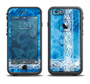 The Vibrant Blue & White Floral Lace Apple iPhone 6/6s LifeProof Fre Case Skin Set