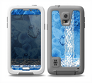 The Vibrant Blue & White Floral Lace Skin for the Samsung Galaxy S5 frē LifeProof Case