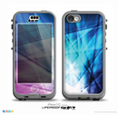 The Vibrant Blue and Pink Neon Interlock Pattern Skin for the iPhone 5c nüüd LifeProof Case