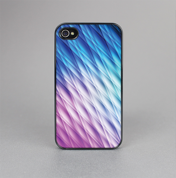 The Vibrant Blue and Pink Neon Interlock Pattern Skin-Sert for the Apple iPhone 4-4s Skin-Sert Case