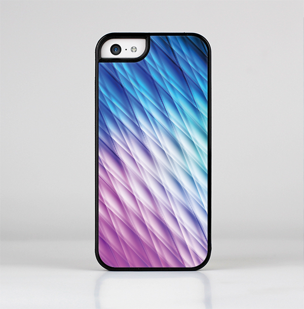 The Vibrant Blue and Pink Neon Interlock Pattern Skin-Sert Case for the Apple iPhone 5c