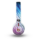 The Vibrant Blue and Pink Neon Interlock Pattern Skin for the Beats by Dre Mixr Headphones