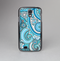 The Vibrant Blue and White Paisley Design  Skin-Sert Case for the Samsung Galaxy S4