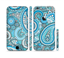 The Vibrant Blue and White Paisley Design Sectioned Skin Series for the Apple iPhone 6s Plus