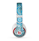 The Vibrant Blue and White Paisley Design  Skin for the Beats by Dre Studio (2013+ Version) Headphones
