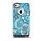 The Vibrant Blue and White Paisley Design  Skin for the iPhone 5c OtterBox Commuter Case.png