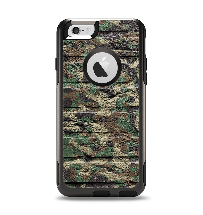 The Vibrant Brick Camouflage Wall Apple iPhone 6 Otterbox Commuter Case Skin Set