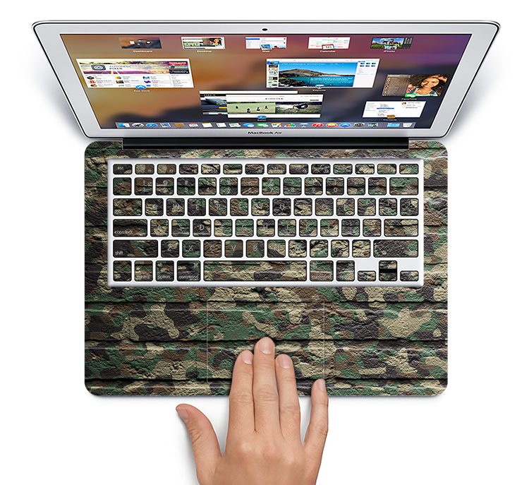 The Vibrant Brick Camouflage Wall Skin Set for the Apple MacBook Pro 1 ...