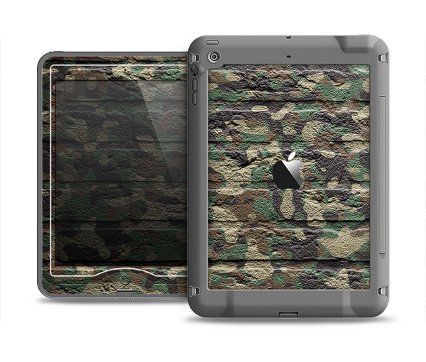 The Vibrant Brick Camouflage Wall Apple iPad Air LifeProof Nuud Case Skin Set