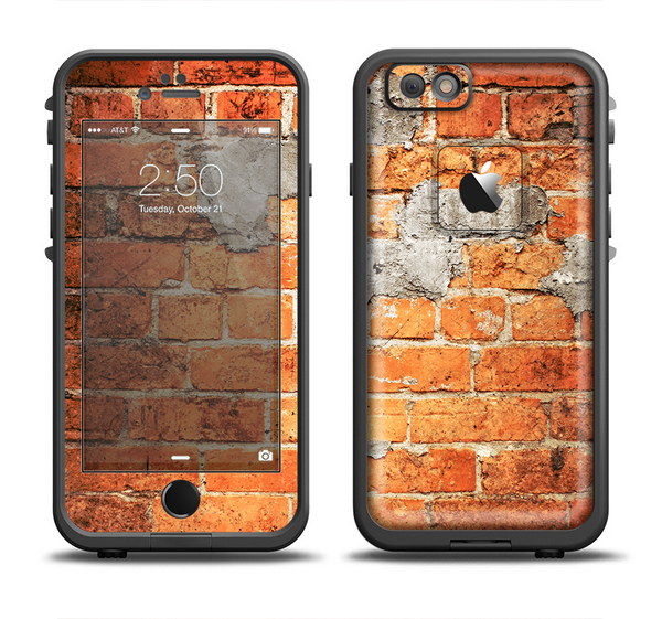 The Vibrant Brick Wall Apple iPhone 6 LifeProof Fre Case Skin Set