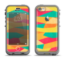 The Vibrant Bright Colored Connect Pattern Apple iPhone 5c LifeProof Nuud Case Skin Set