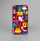 The Vibrant Burgundy Vector Shopping Skin-Sert for the Apple iPhone 4-4s Skin-Sert Case