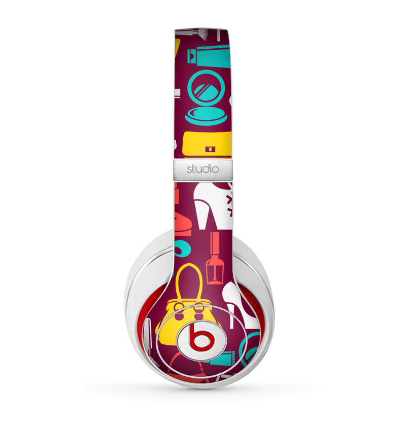 The Vibrant Burgundy Vector Shopping Skin for the Beats by Dre Studio (2013+ Version) Headphones