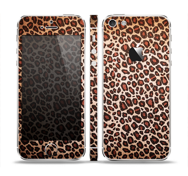 The Vibrant Cheetah Animal Print V3 Skin Set for the Apple iPhone 5