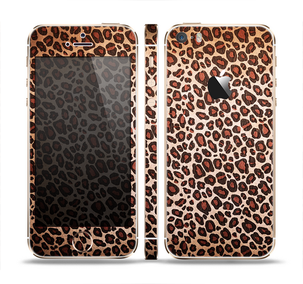The Vibrant Cheetah Animal Print V3 Skin Set for the Apple iPhone 5s