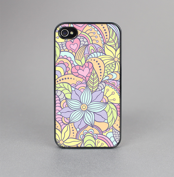 The Vibrant Color Floral Pattern Skin-Sert for the Apple iPhone 4-4s Skin-Sert Case