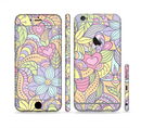 The Vibrant Color Floral Pattern Sectioned Skin Series for the Apple iPhone 6/6s Plus