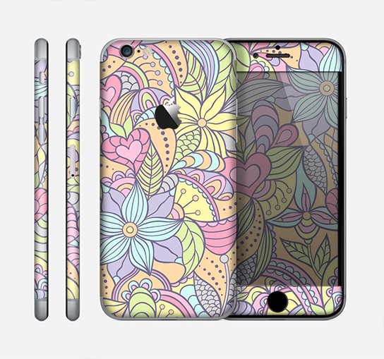 The Vibrant Color Floral Pattern Skin for the Apple iPhone 6