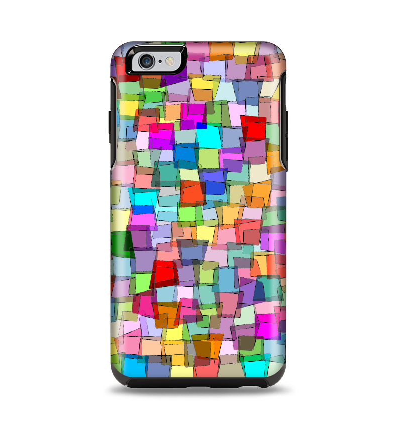 The Vibrant Colored Abstract Cubes Apple iPhone 6 Plus Otterbox Symmetry Case Skin Set