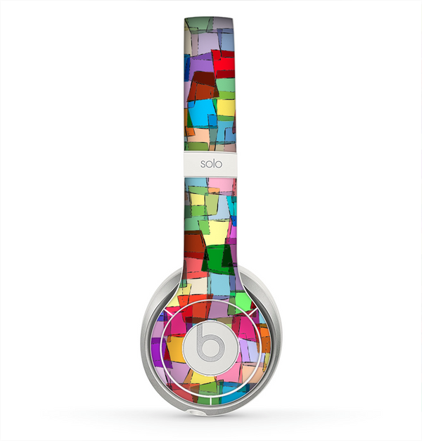 The Vibrant Colored Abstract Cubes Skin for the Beats by Dre Solo 2 Headphones