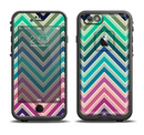 The Vibrant Colored Chevron Layered V4 Apple iPhone 6 LifeProof Fre Case Skin Set