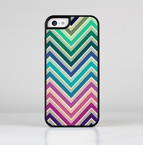 The Vibrant Colored Chevron Layered V4 Skin-Sert Case for the Apple iPhone 5c