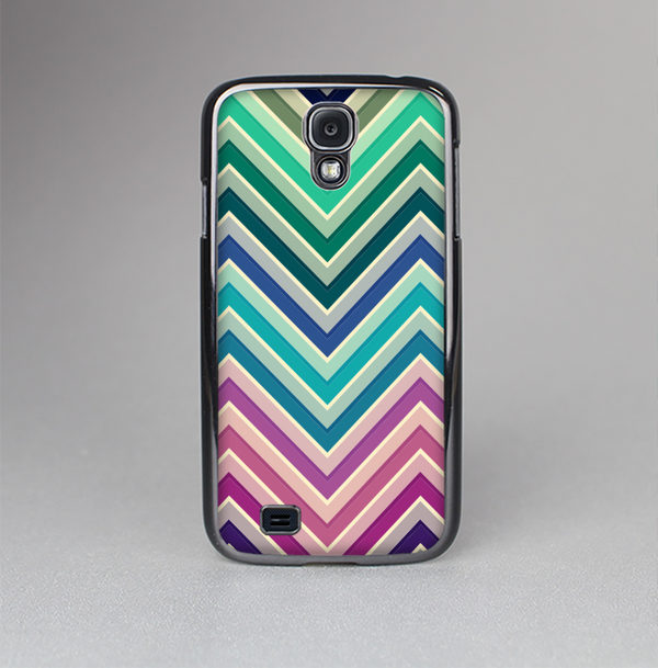 The Vibrant Colored Chevron Layered V4 Skin-Sert Case for the Samsung Galaxy S4