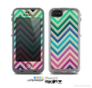 The Vibrant Colored Chevron Layered V4 Skin for the Apple iPhone 5c LifeProof Case