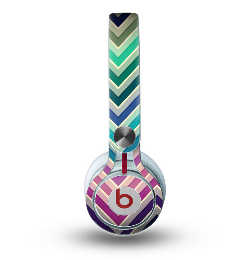 The Vibrant Colored Chevron Layered V4 Skin for the Beats by Dre Mixr Headphones