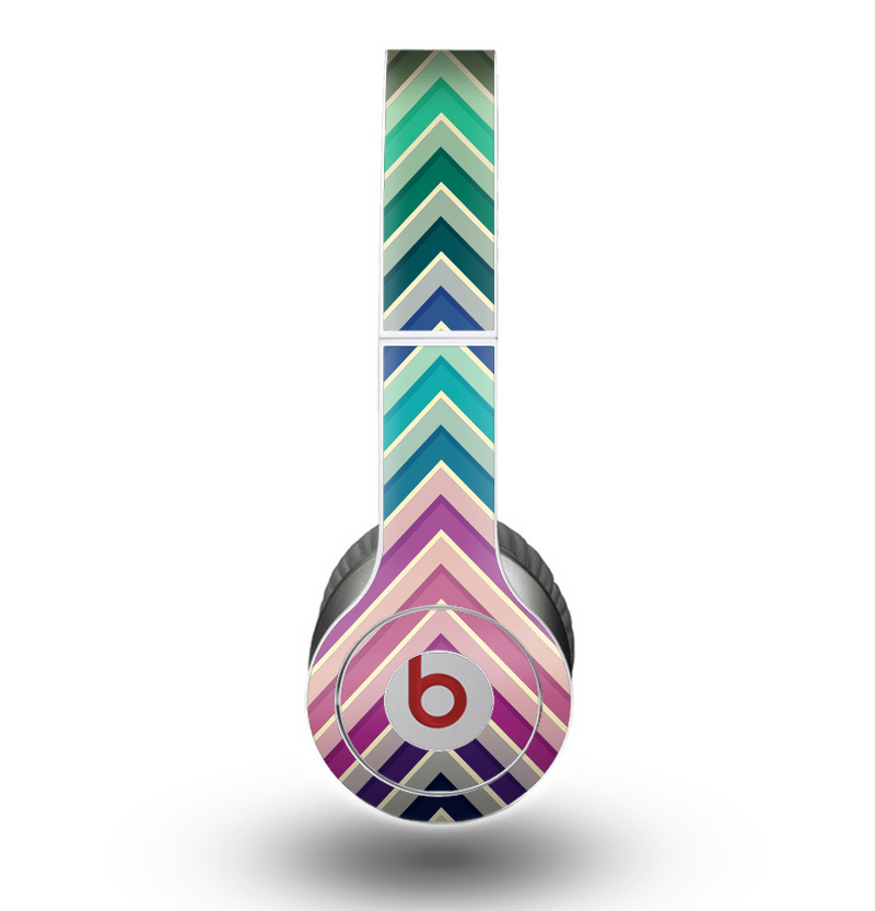 The Vibrant Colored Chevron Layered V4 Skin for the Beats by Dre Original Solo-Solo HD Headphones