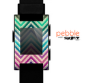The Vibrant Colored Chevron Layered V4 Skin for the Pebble SmartWatch