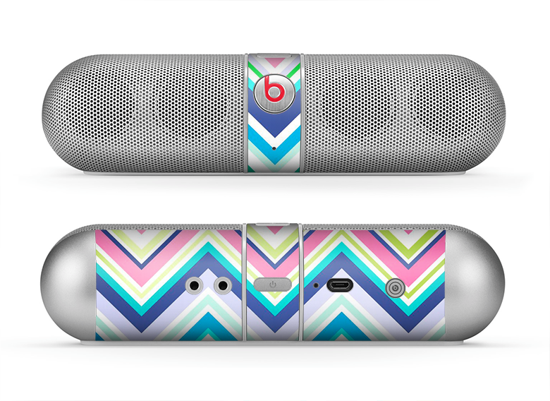The Vibrant Colored Chevron Pattern V3 Skin for the Beats by Dre Pill Bluetooth Speaker