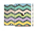The Vibrant Colored Chevron With Digital Camo Background Full Body Skin Set for the Apple iPad Mini 3