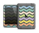 The Vibrant Colored Chevron With Digital Camo Background Apple iPad Air LifeProof Fre Case Skin Set