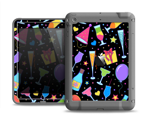 The Vibrant Colored Cocktail Party Apple iPad Mini LifeProof Fre Case Skin Set
