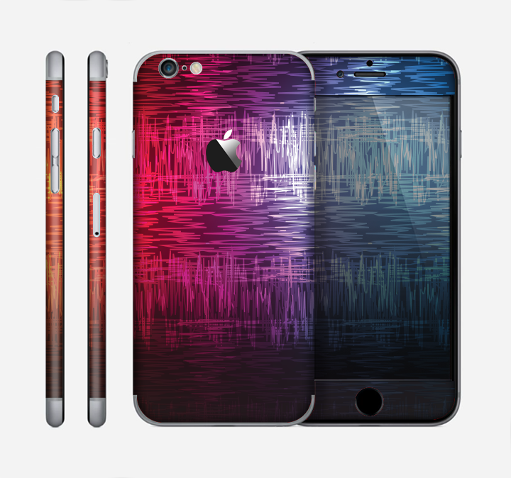 The Vibrant Colored Lined Surface Skin for the Apple iPhone 6